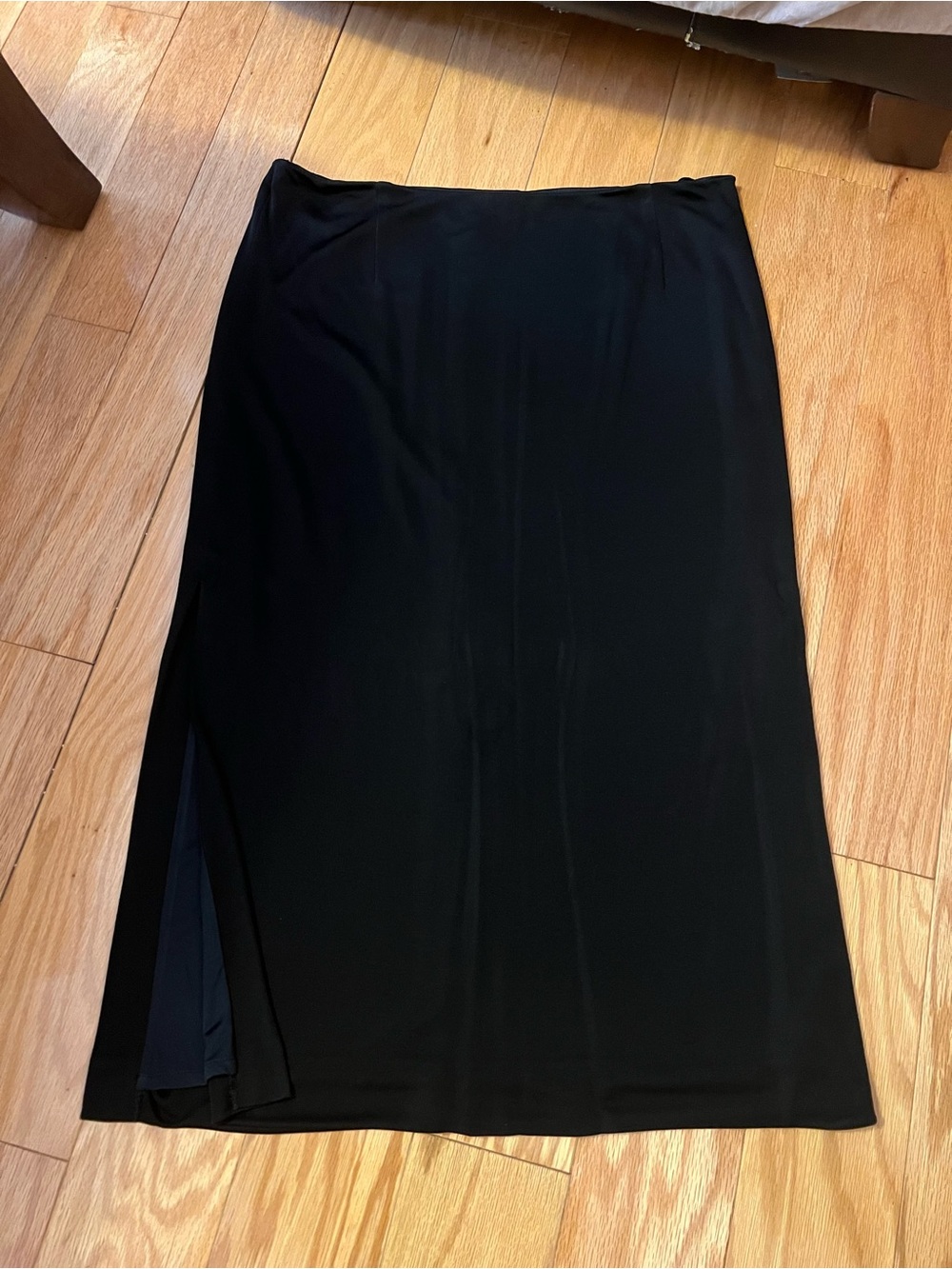 Ralph Lauren Black Label Side-Slit Maxi Skirt-Black 12